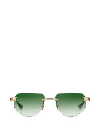 Dita Eyewear Grand-imperyn Geometric-frame Sunglasses In Green