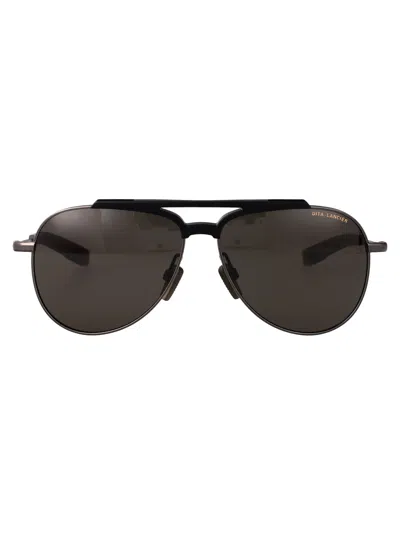 Dita Eyewear Gun Metal Metal/acetate Sunglasses In Black