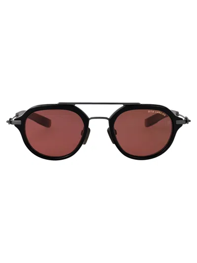Dita Eyewear -  Gun Metal/acetate Sunglasses In Brown