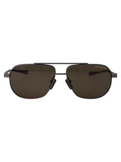 Dita Eyewear Gunmetal - Haze Metal Sunglasses In Black
