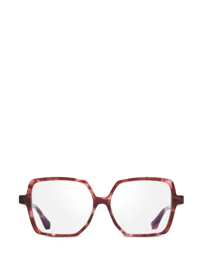 Dita Eyewear Imprynt Oversized-frame Glasses In Red