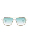 Dita Eyewear Intracraft Pilot-frame Sunglasses In Silver