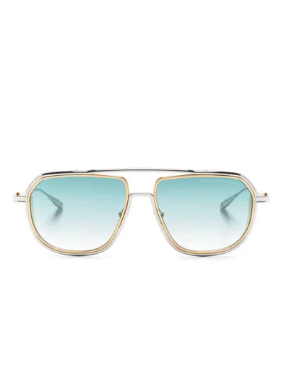 Dita Eyewear Intracraft Pilot-frame Sunglasses In Silver