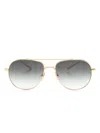 Dita Eyewear Logo-print Round-frame Sunglasses In 金色