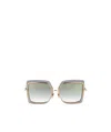 Dita Eyewear Satin Crystal Grey - White Gold - Milky Gold Flash Acetate Sunglasses In Gray