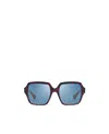 Dita Eyewear Luzpa Hexagon Frame Sunglasses In Blue