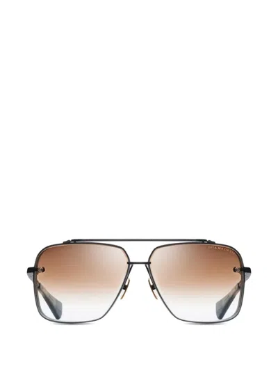 Dita Eyewear Mach-six Geometric-frame Sunglasses In Black