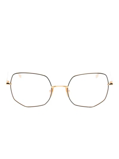 Dita Eyewear Marea Geaometric-frame Glasses In Gold