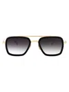 Dita Eyewear Matte Black - 14k Gold W/dark Grey To Clear - Ar Metal Sunglasses