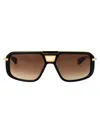Dita Eyewear Matte Black - Yellow Gold W/ Brown To Clear Acetate+metal Sunglasses In Black