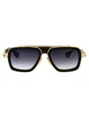 Dita Eyewear Matte Black - Yellow Gold W/ Dark Grey To Clear Gradient Acetate+metal Sunglasses In Black