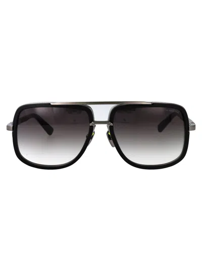 Dita Eyewear Matte Black-antique Silver W/ Dark Grey To Clear - Ar Titanium Sunglasses