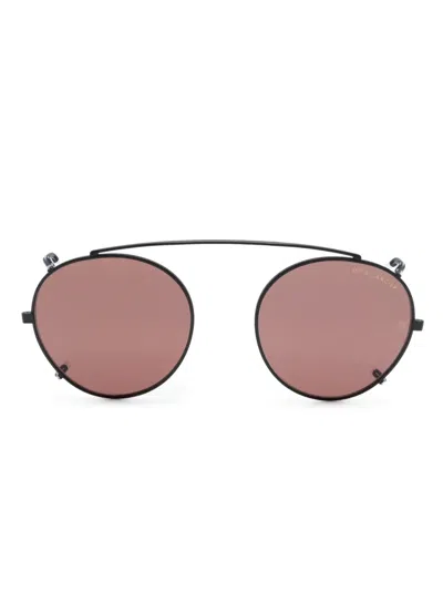 Dita Eyewear Matte-effect Pilot-frame Sunglasses In Black