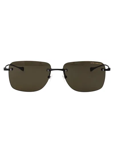 Dita Eyewear Matte Metal Sunglasses In Black