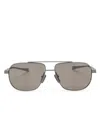 Dita Eyewear Matte Navigator-frame Sunglasses In Grey