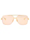 Dita Eyewear Matte White - Yellow Gold W/ Apricot Metal Sunglasses In Neutral