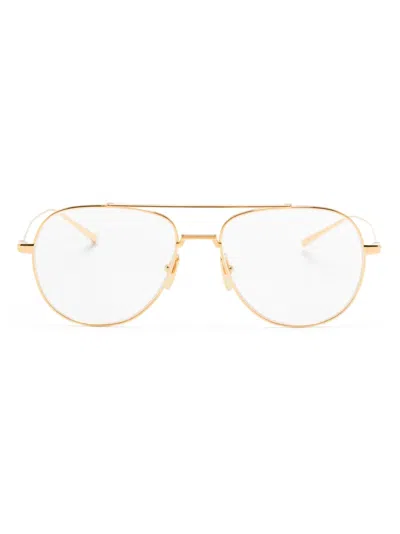 Dita Eyewear Klassische Pilotenbrille In Gold