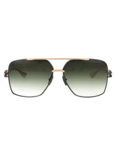 Dita Eyewear Metallic Gradient Sunglasses In White