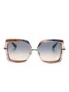 Dita Eyewear Narcissus Oversized-frame Sunglasses In Pink