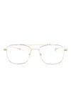 Dita Eyewear Navigator Style Square-frame Glasses In Gold