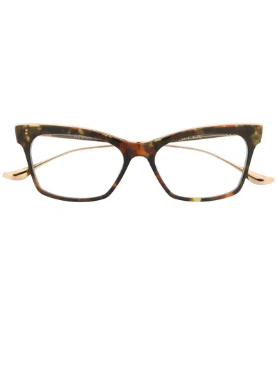 Dita Eyewear Nemora Cat Eye Frame Glasses In Brown