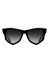 Dita Eyewear Obsidion Geometric-frame Sunglasses In Black