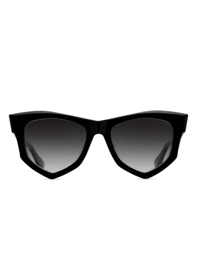 Dita Eyewear Obsidion Geometric-frame Sunglasses In Black