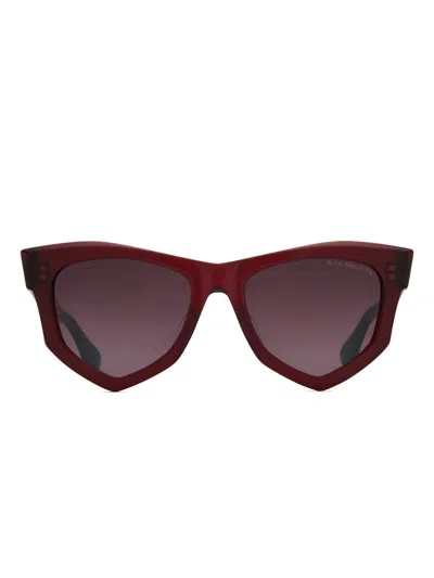Dita Eyewear Obsidion Geometric-frame Sunglasses In Brown