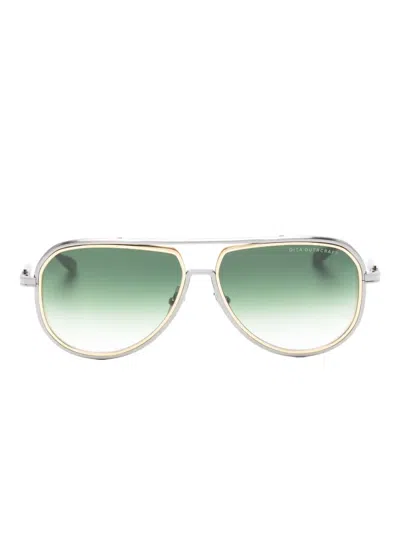 Dita Eyewear Outrcraft Pilot-frame Sunglasses In Silver