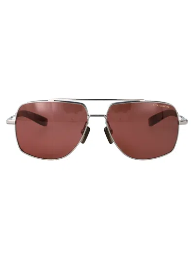 Dita Eyewear Palladium W/land Metal Sunglasses In Brown