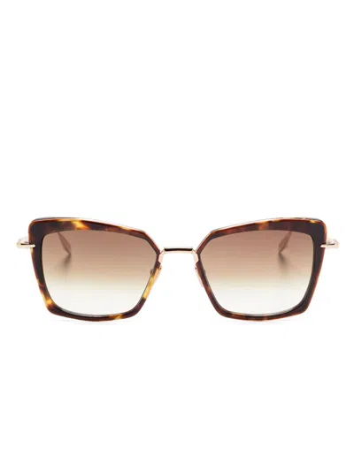 Dita Eyewear Perplexer Tinted Sunglasses In 金色