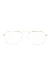 Dita Eyewear Pilot-frame Glasses In Gold