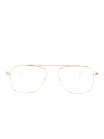 Dita Eyewear Pilot-frame Glasses In Gold