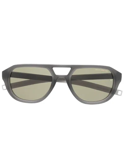 Dita Eyewear Pilot-frame Logo Sunglasses In Grey