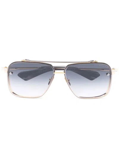 Dita Eyewear Mach 6 Pilot Sunglasses In Gold