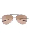 Dita Eyewear Pilot Frame Sunglasses In Silver