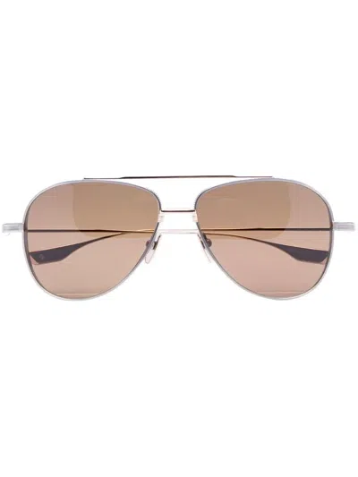 Dita Eyewear Pilot Frame Sunglasses In Silver