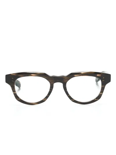 Dita Eyewear Radihacker Square-frame Glasses In Brown