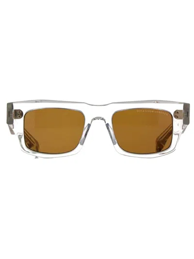 Dita Eyewear Rectangular Frame Sunglasses In Transparent