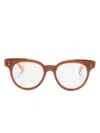 Dita Eyewear Round-frame Glasses In Orange