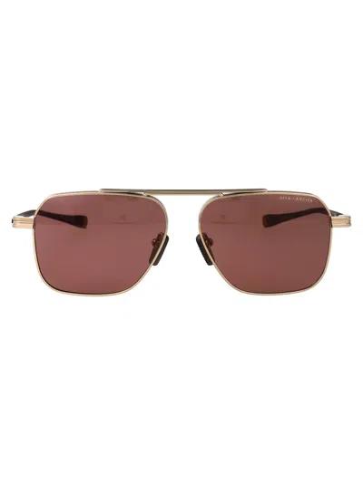 Dita Eyewear Sand - Copperhead Brown Metal/acetate Sunglasses In Gold