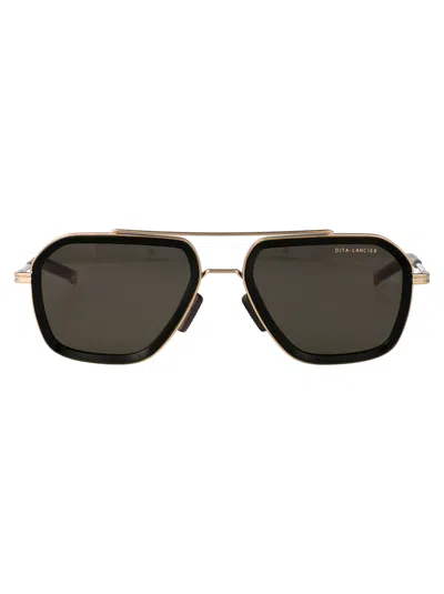 Dita Eyewear Sand - Green Metal/acetate Sunglasses