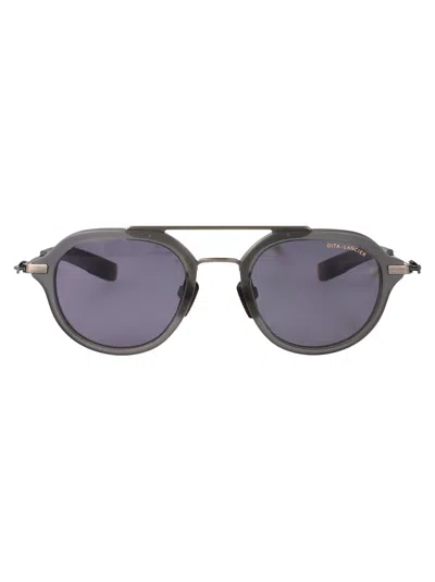 Dita Eyewear Satin Crystal  - Antique Silver Metal/acetate Sunglasses