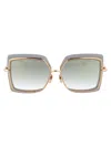 Dita Eyewear Satin Crystal Grey - White Gold - Milky Gold Flash Acetate Sunglasses In Neutral
