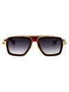 Dita Eyewear Sienna Blaze - Yellow Gold W/ Dark Grey Gradient Acetate+metal Sunglasses In Black