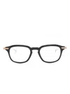 Dita Eyewear Eckige Brille Mit Logo-print In Black