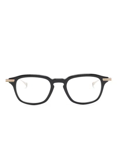 Dita Eyewear Eckige Brille Mit Logo-print In Black