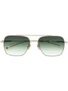 Dita Eyewear Square-frame Straight-arm Sunglasses In Gold