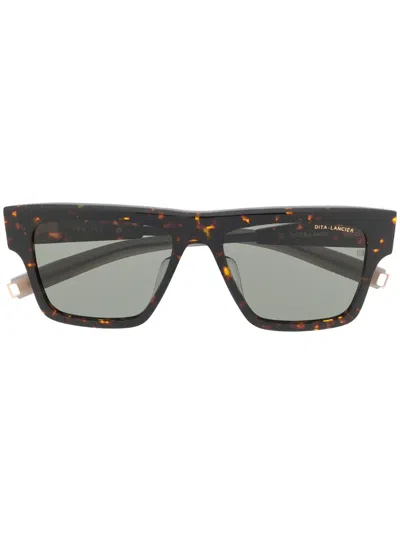 Dita Eyewear Square Frame Sunglasses In Brown