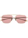 Dita Eyewear Eckige Pilotenbrille In Brown